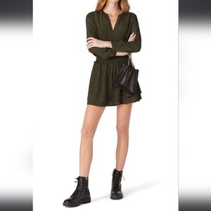 Rails Jasmine Minidress Green Animal Print Dress - Sz XS